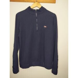Fairway & Greene Navy Quarter Zip Golf Pullover Performance Tech Mens M